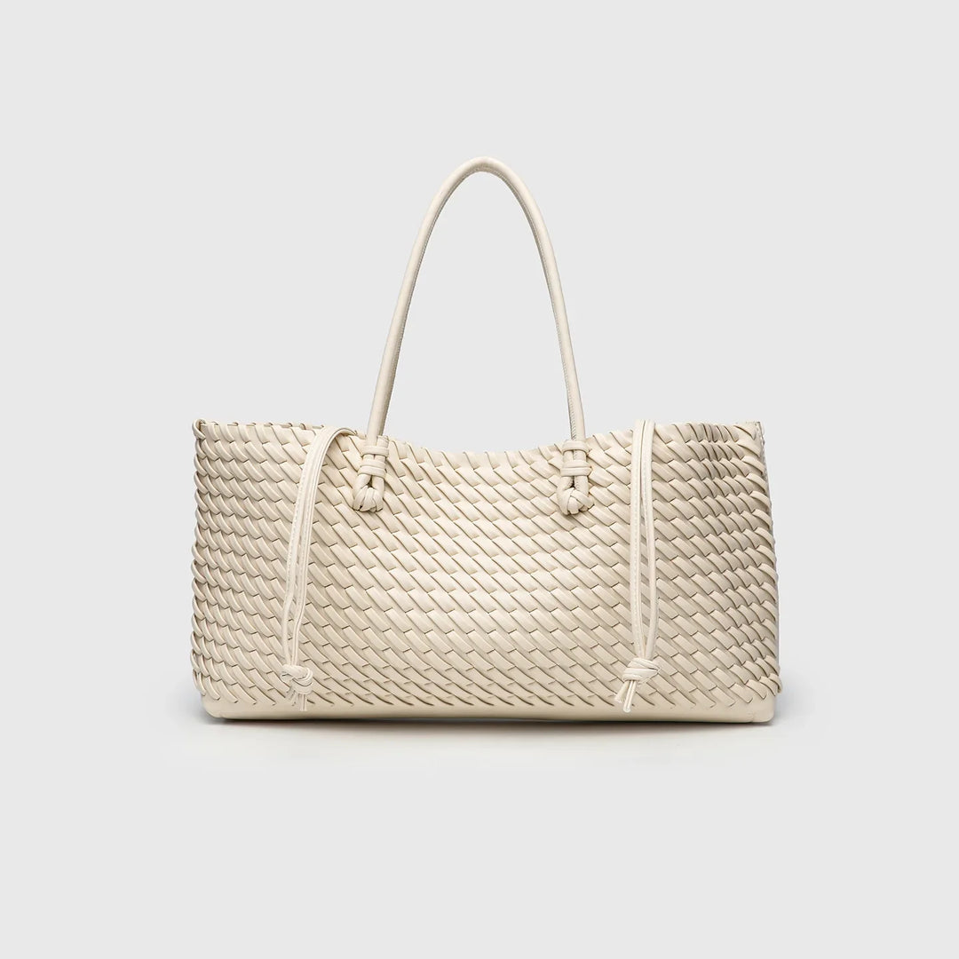 NORA – Geflochtene Shopper Tote Bag mit Top Handle