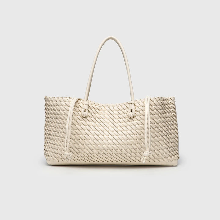 NORA – Geflochtene Shopper Tote Bag mit Top Handle