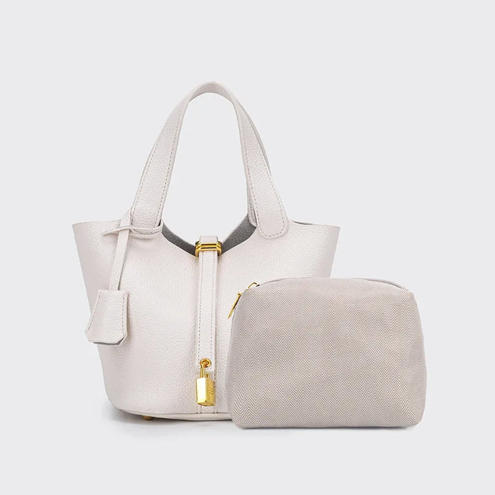 ROSA – Klassische Bucket Bag aus veganem Kunstleder