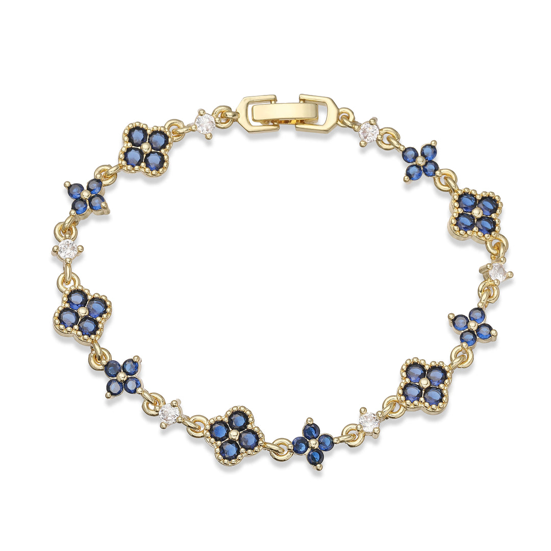 CÉLESTE Clover Bracelet – Kleeblatt Armband mit Zirkonia
