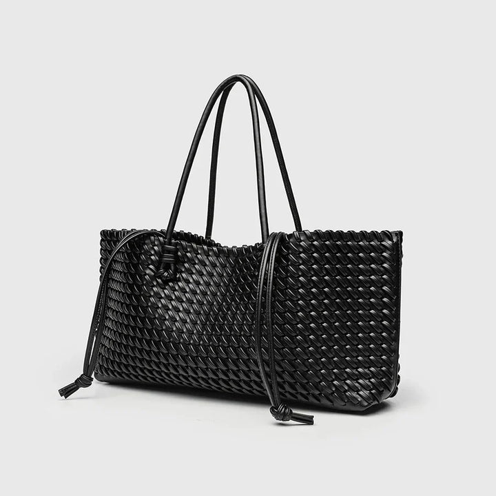 NORA – Geflochtene Shopper Tote Bag mit Top Handle