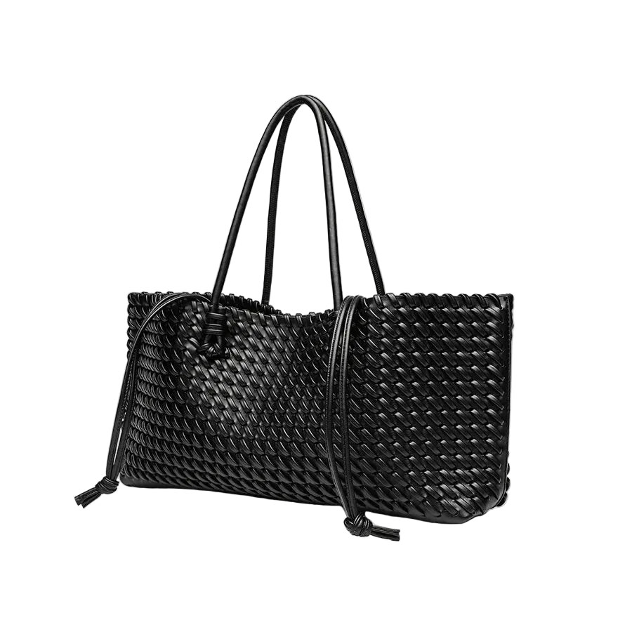 NORA – Geflochtene Shopper Tote Bag mit Top Handle – Produktansicht 4 | MIRAÉE PARIS