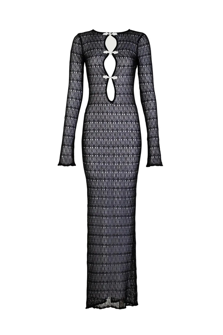 Backless Knitted Beach Dress – Chic Vacation Cover Up