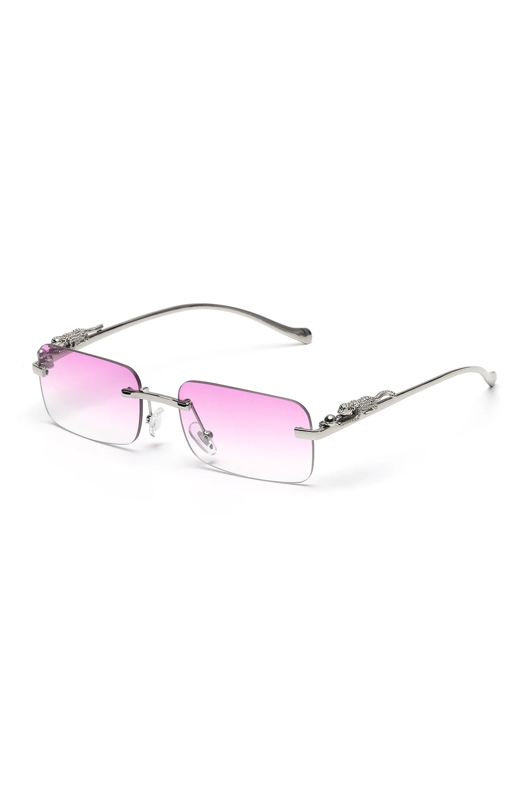 Ruiao rimless sunglasses UV400 fashion square metal glasses for men women designer man's brand sun glasses shades for outdoor