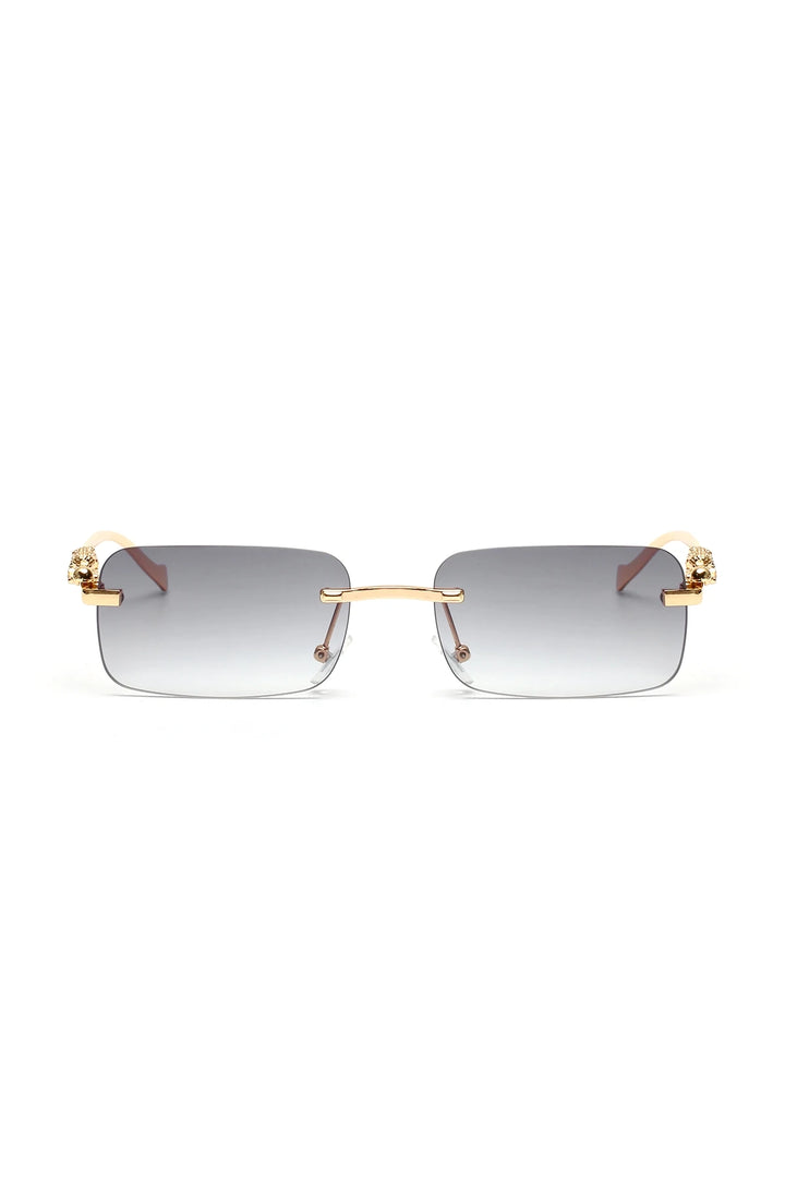 Ruiao rimless sunglasses UV400 fashion square metal glasses for men women designer man's brand sun glasses shades for outdoor