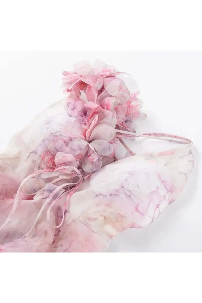 Floral Backless Mini Dress – Chic Summer Party Dress