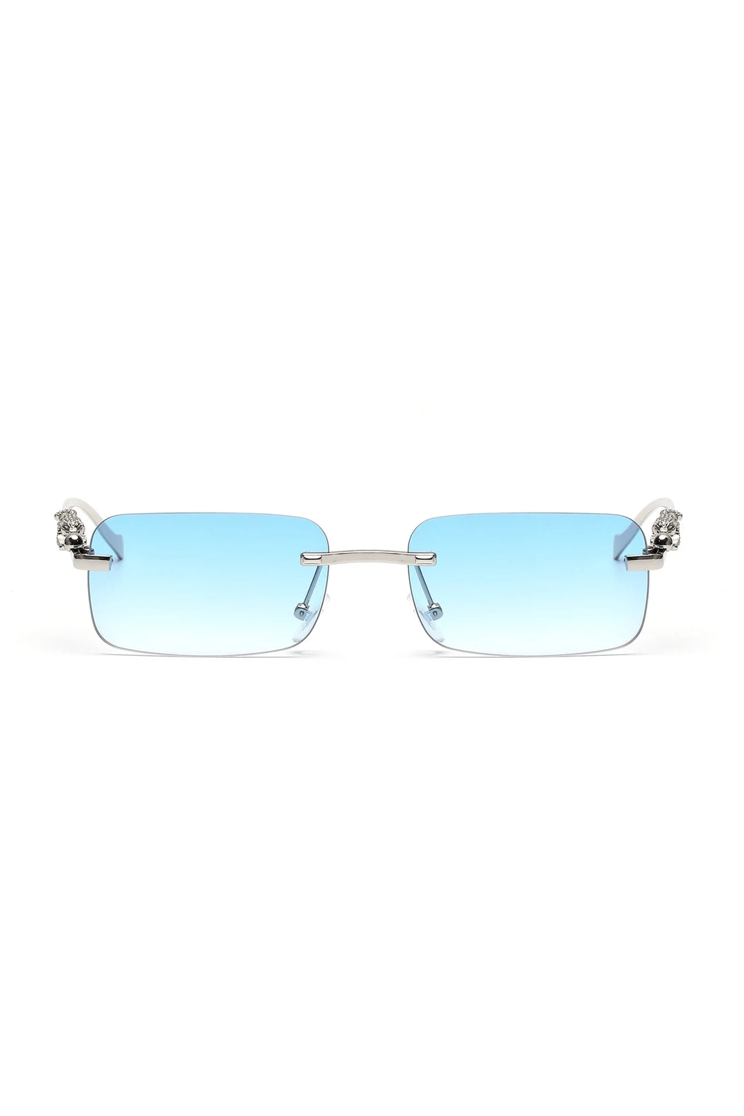 Ruiao rimless sunglasses UV400 fashion square metal glasses for men women designer man's brand sun glasses shades for outdoor