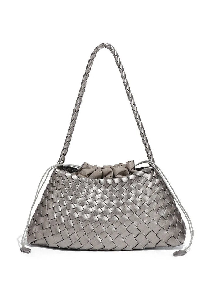 SOFIA Woven Bucket Bag – Elegante geflochtene Schultertasche