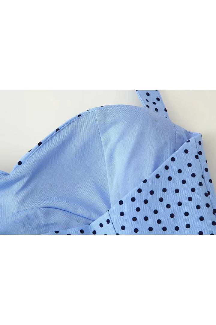 Polka Dot Halter Corset Top – Y2K Sommer Top