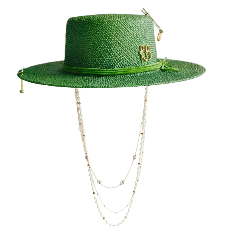 Pearl Straw Sun Hat