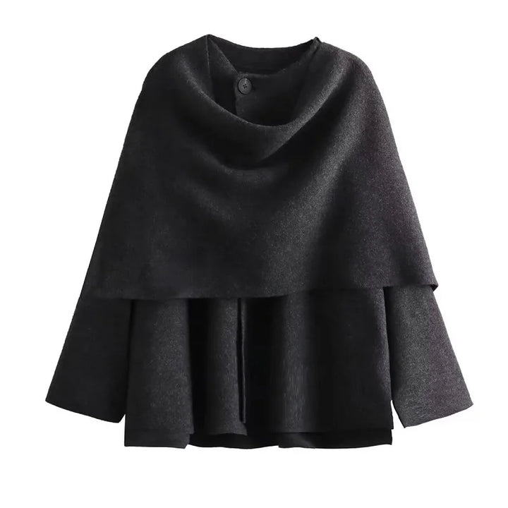 NADJA – Wattierte Winterjacke mit asymmetrischem Schalkragen