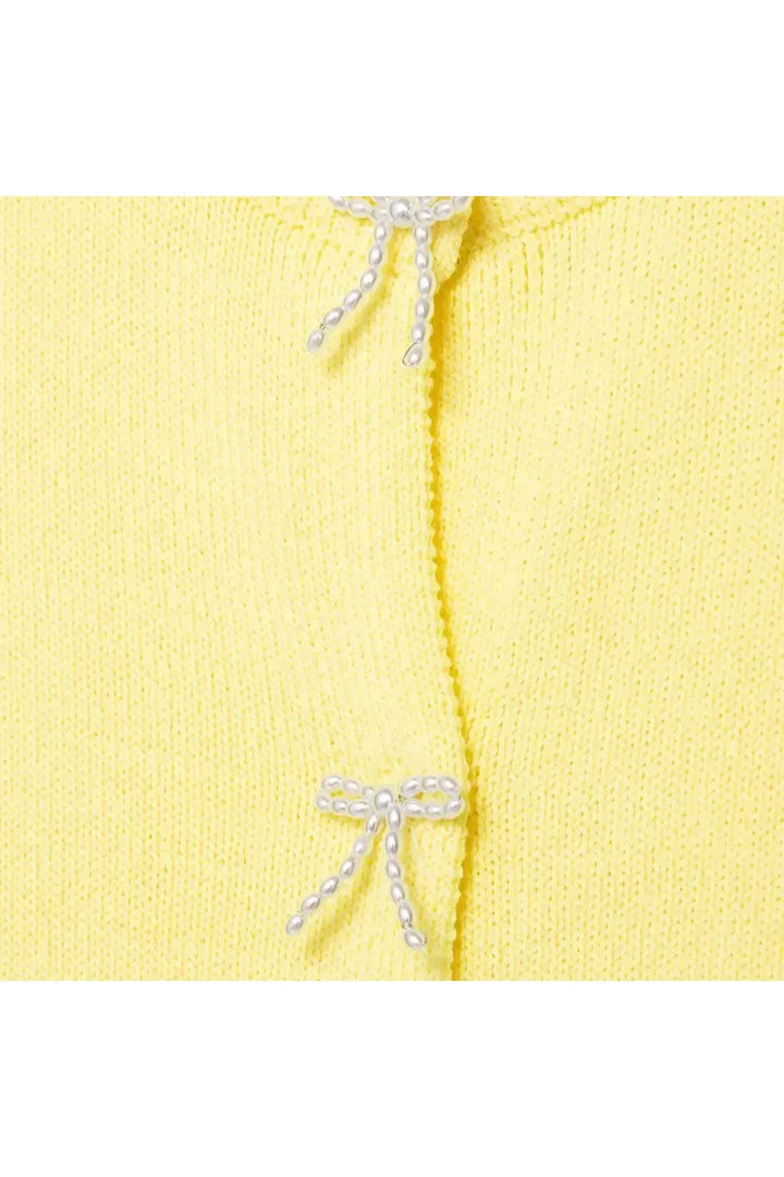 NATALIA - Damen Strickpullover – Kurzarm Knit Top mit Perlen