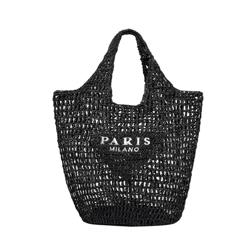 Geflochtene Raffia Strandtasche – Große Boho Shopper Tasche