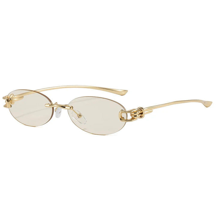 Luna Rimless Oval UV400 Sunglasses