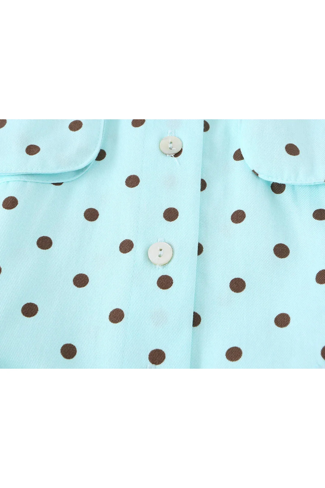 HH 2026 Spring Summer French Polka Dot 2 Piece Set Women Belted Long Sleeve Shirt Shorts Elegant Casual Business Outfit
