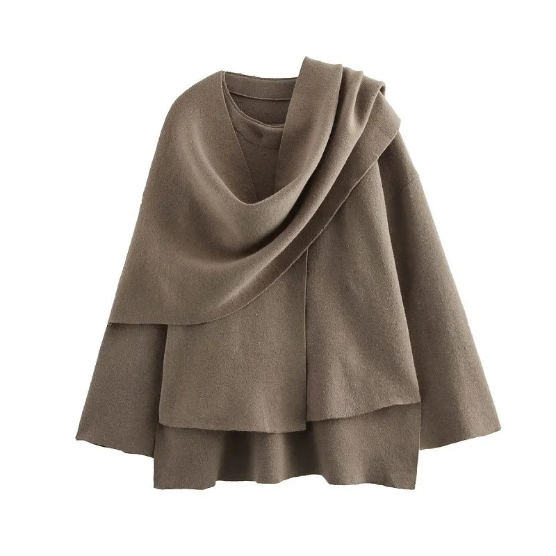 NADJA – Wattierte Winterjacke mit asymmetrischem Schalkragen