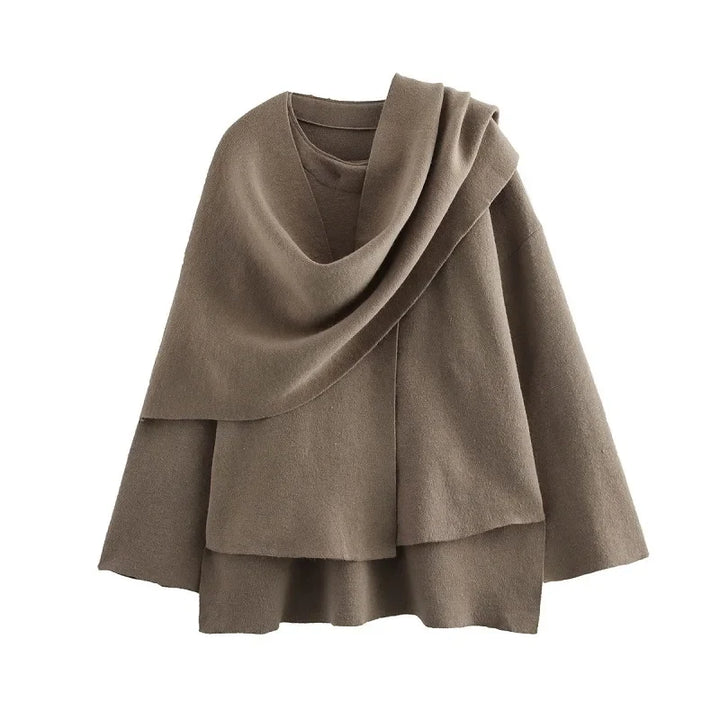 NADJA – Wattierte Winterjacke mit asymmetrischem Schalkragen