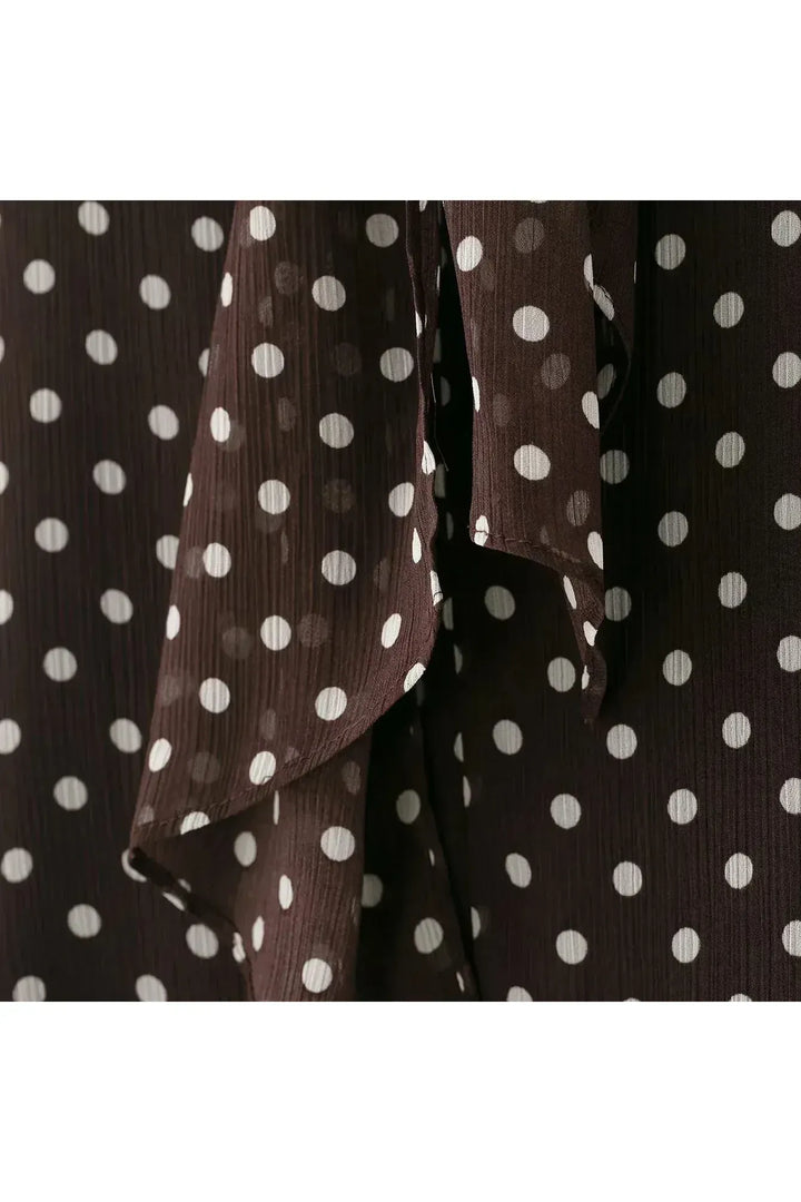 Camille Chic Blouse – Polka Dot Bluse mit Schleifen-Detail