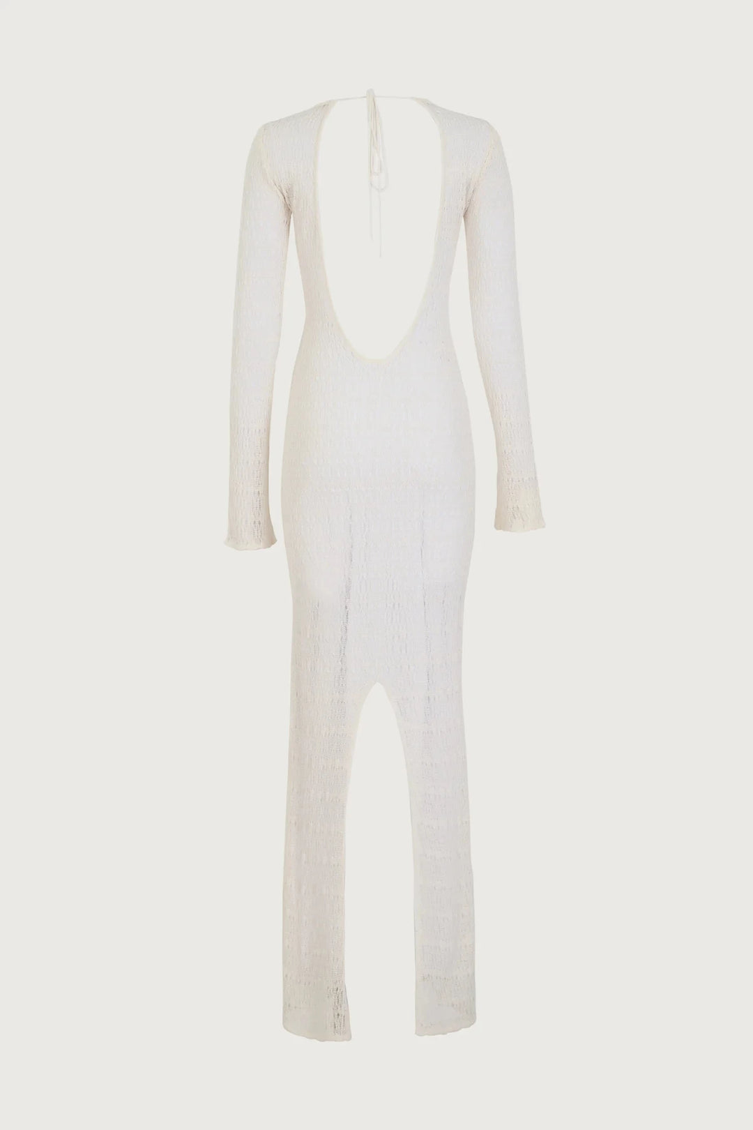 Backless Knitted Beach Dress – Chic Vacation Cover Up