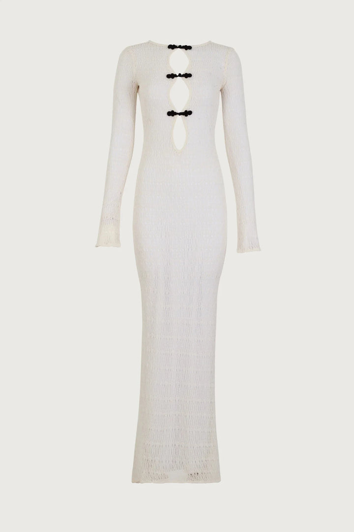 Backless Knitted Beach Dress – Chic Vacation Cover Up