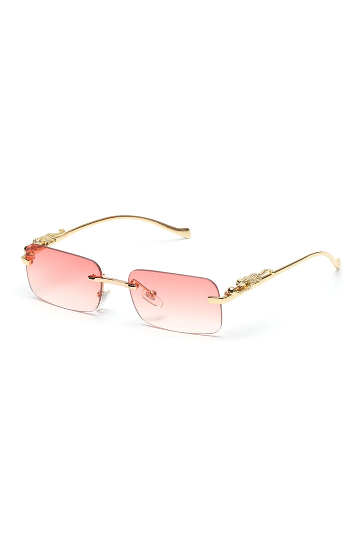 Ruiao rimless sunglasses UV400 fashion square metal glasses for men women designer man's brand sun glasses shades for outdoor