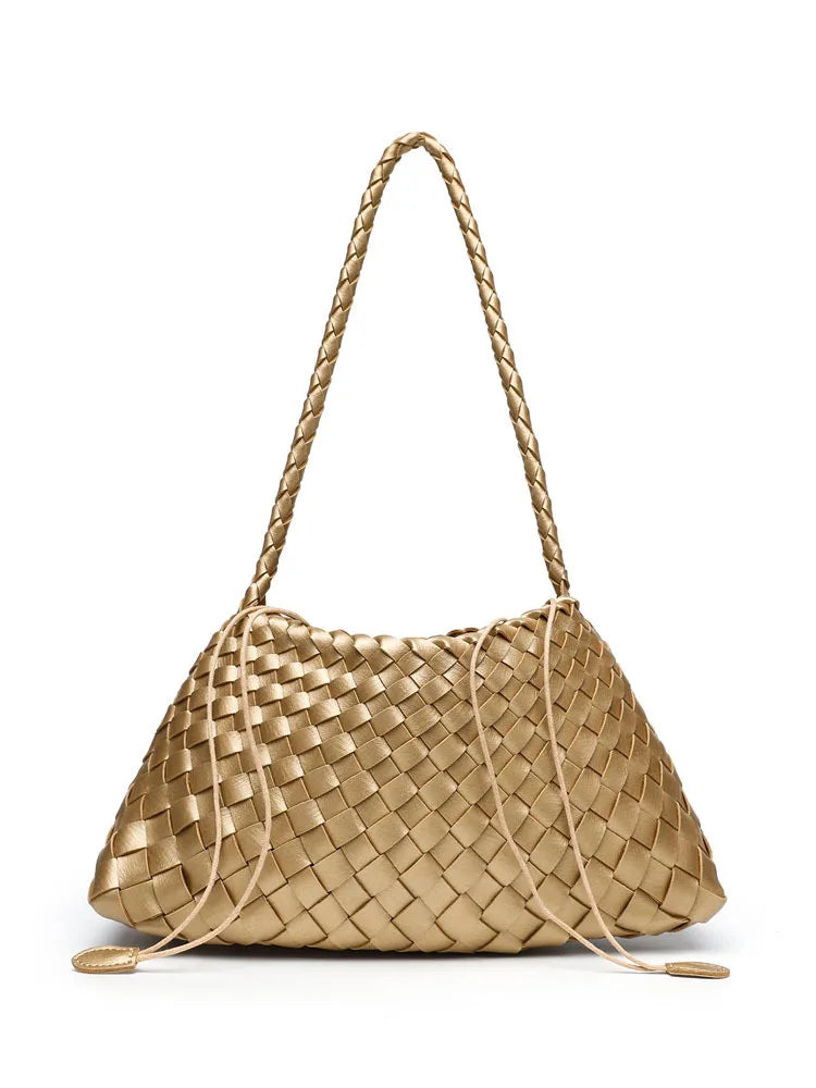 SOFIA Woven Bucket Bag – Elegante geflochtene Schultertasche