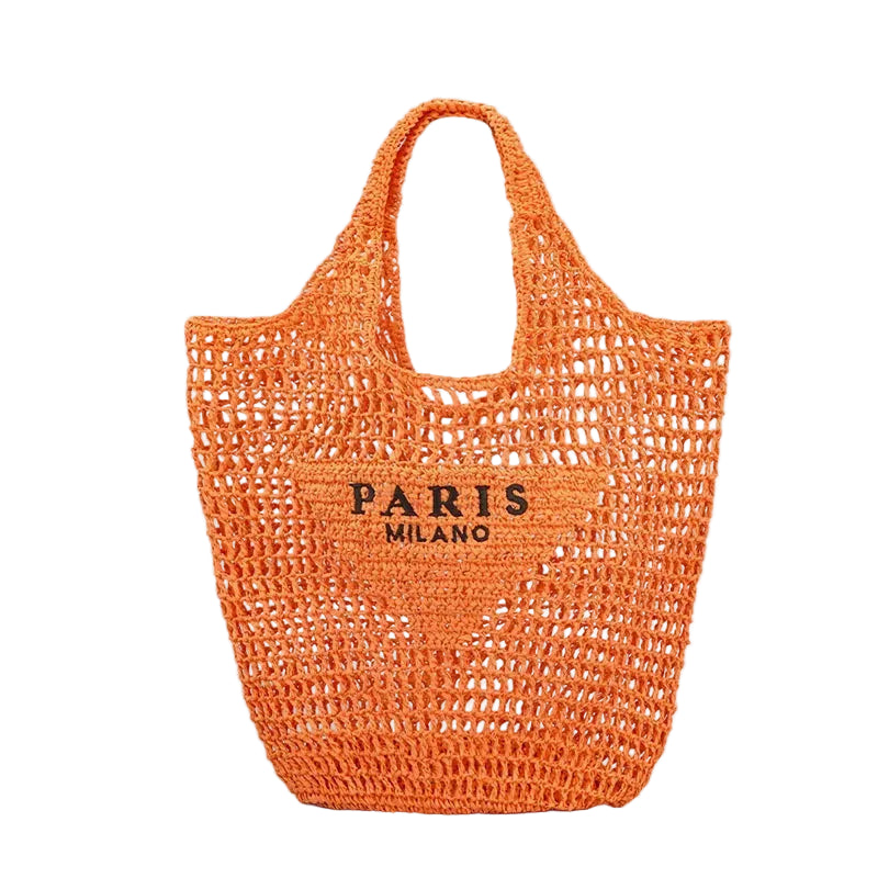 Geflochtene Raffia Strandtasche – Große Boho Shopper Tasche