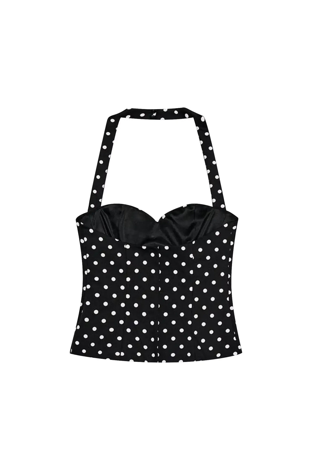 Polka Dot Halter Corset Top – Y2K Sommer Top