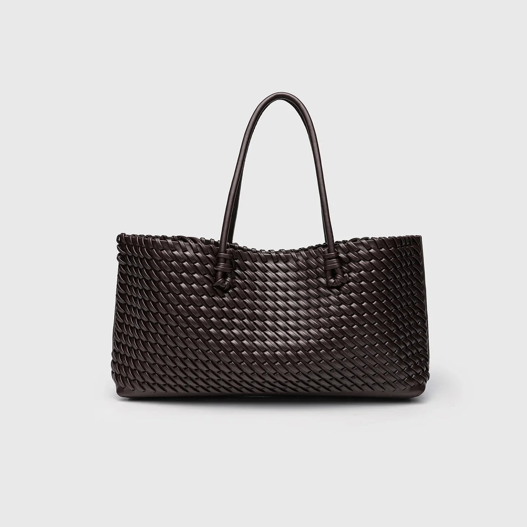 NORA – Geflochtene Shopper Tote Bag mit Top Handle