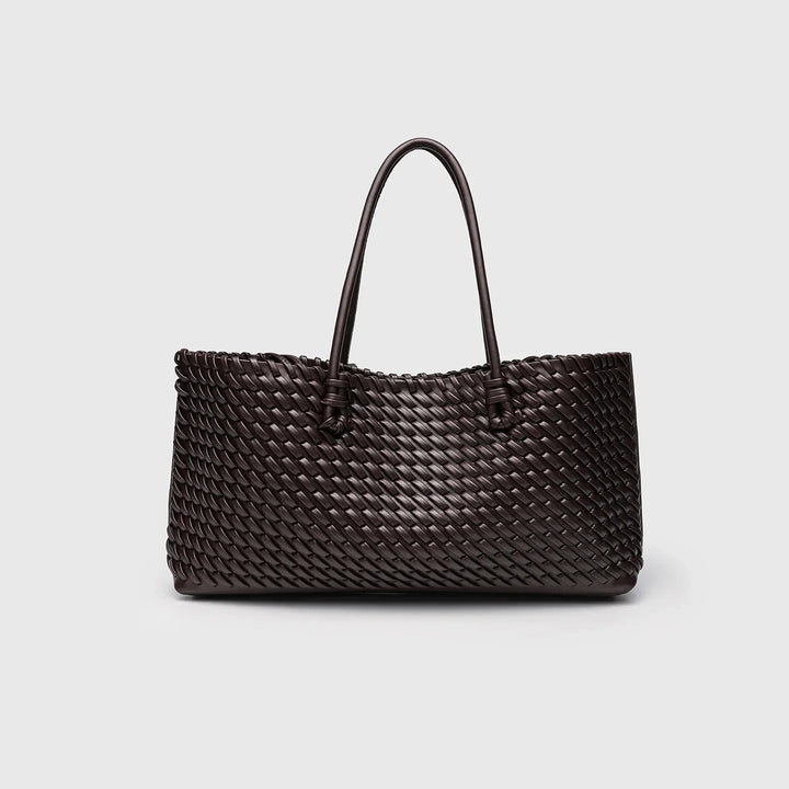 NORA – Geflochtene Shopper Tote Bag mit Top Handle