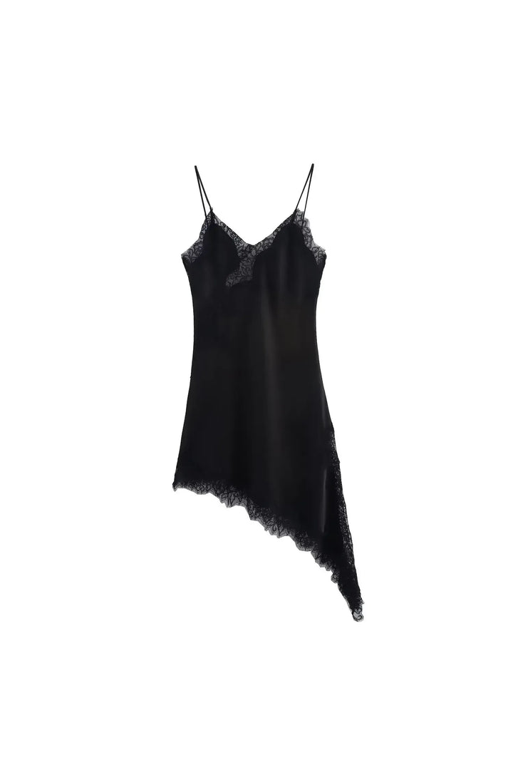 Lace Halter Dress – Asymmetric Summer Elegance
