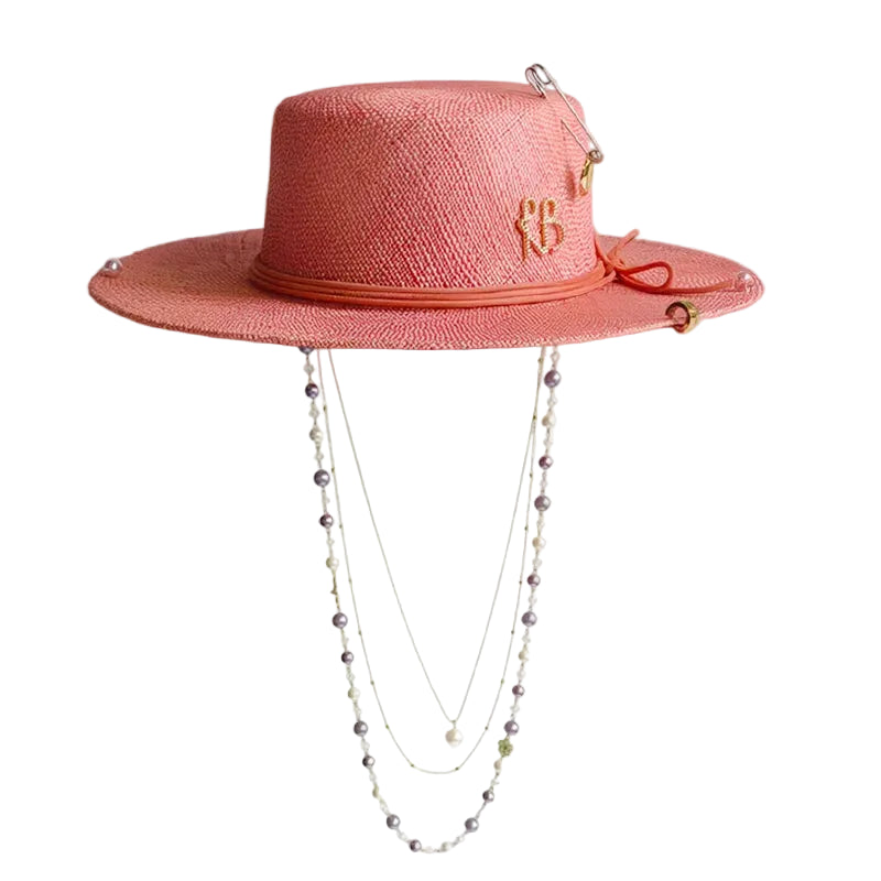 Pearl Straw Sun Hat