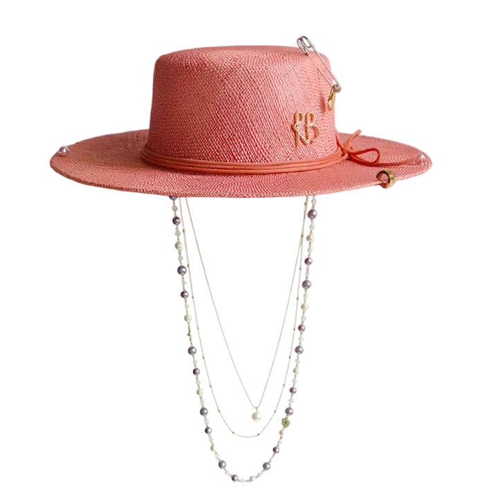 Pearl Straw Sun Hat