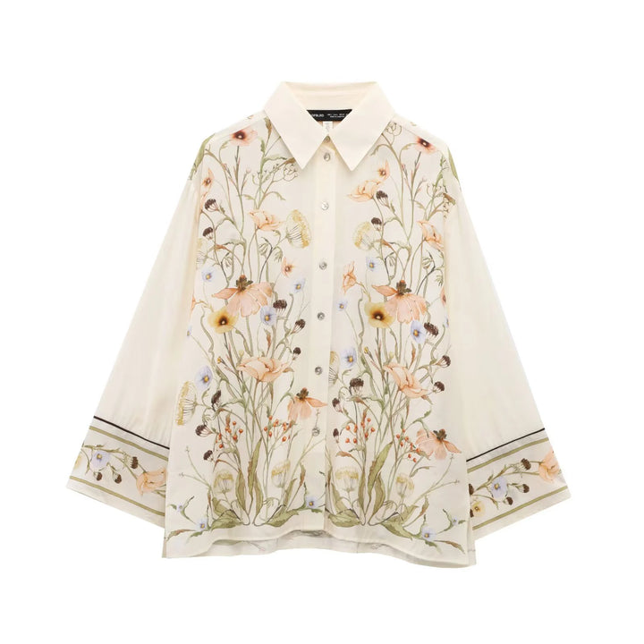 Hannah Floral Shirt – Lässiges Damen-Blusenshirt für Frühling & Sommer