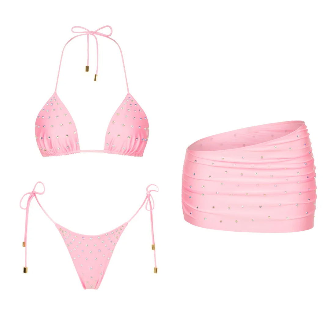 Bikini Luna – Eleganter Bandeau Bikini mit Sarong