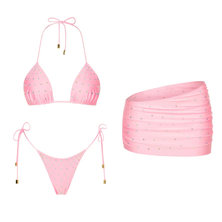 Bikini Luna – Eleganter Bandeau Bikini mit Sarong