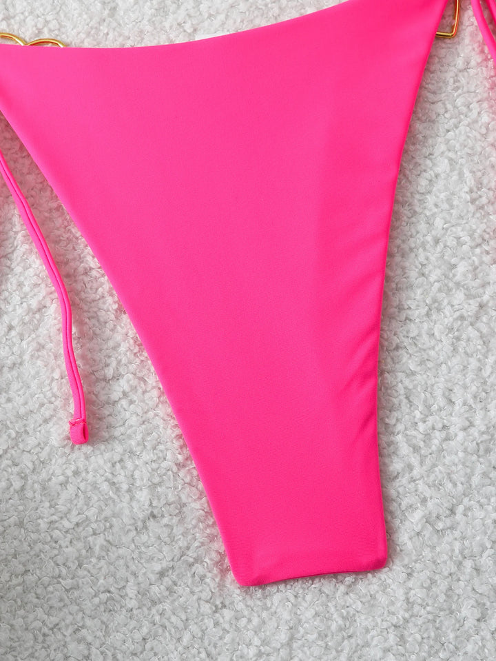 Triangle Halter String Thong Bikinis 2026 Women Sexy Swimsuit Solid Heart Swimwear Female Bathers Bathing Swimming Swim Suit