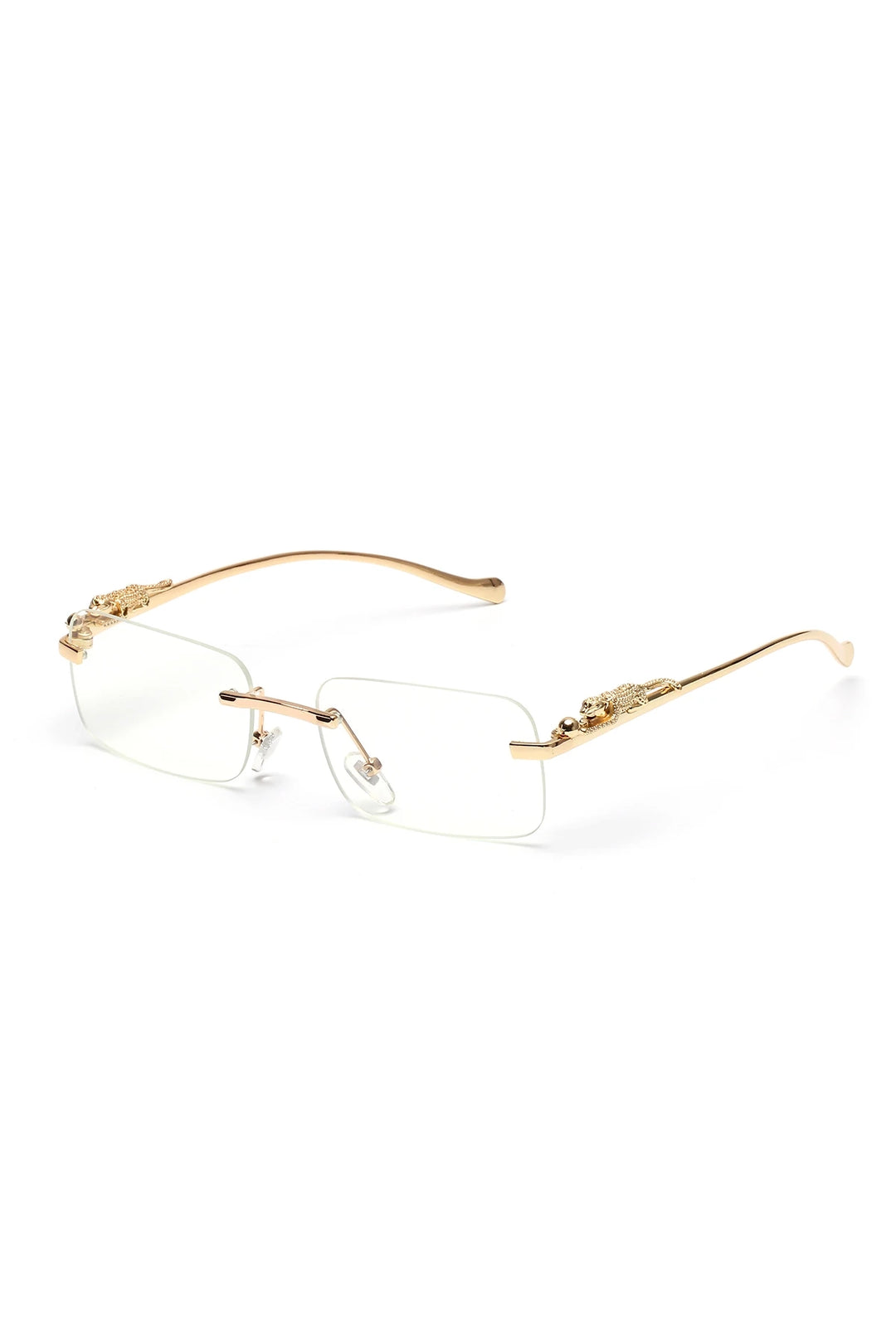Ruiao rimless sunglasses UV400 fashion square metal glasses for men women designer man's brand sun glasses shades for outdoor
