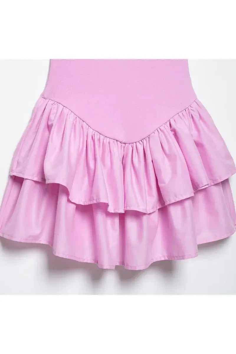 Pink Ruffle Mini Dress – Chic Summer Party Dress