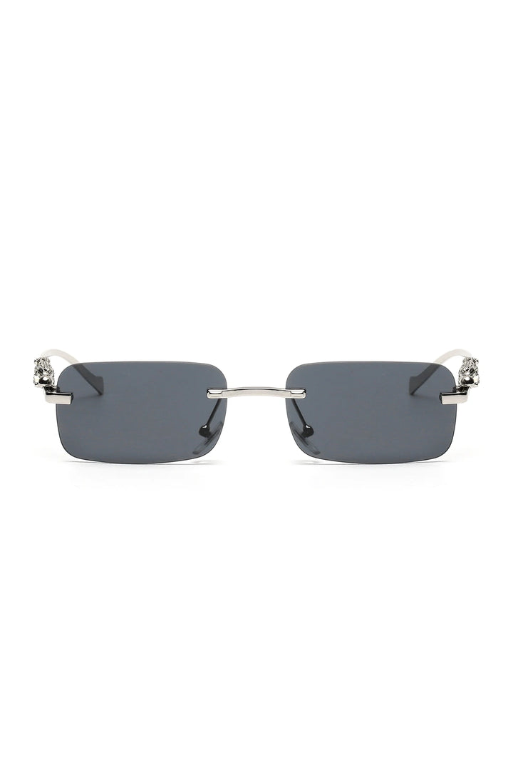 Ruiao rimless sunglasses UV400 fashion square metal glasses for men women designer man's brand sun glasses shades for outdoor