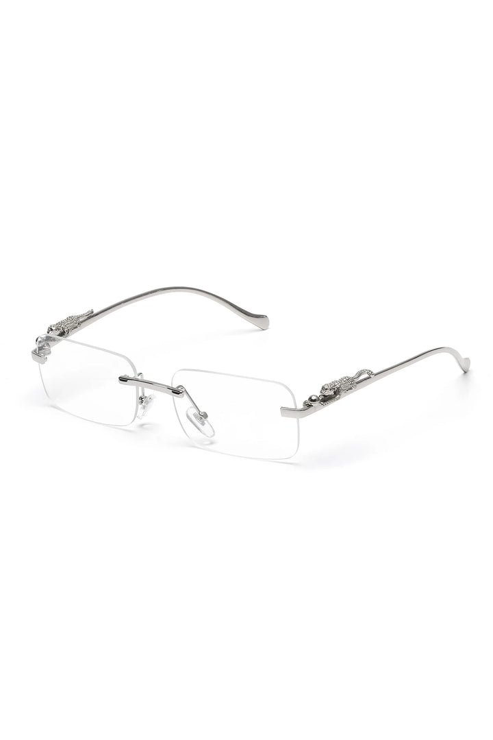 Ruiao rimless sunglasses UV400 fashion square metal glasses for men women designer man's brand sun glasses shades for outdoor
