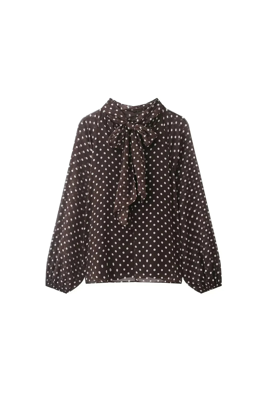 Camille Chic Blouse – Polka Dot Bluse mit Schleifen-Detail