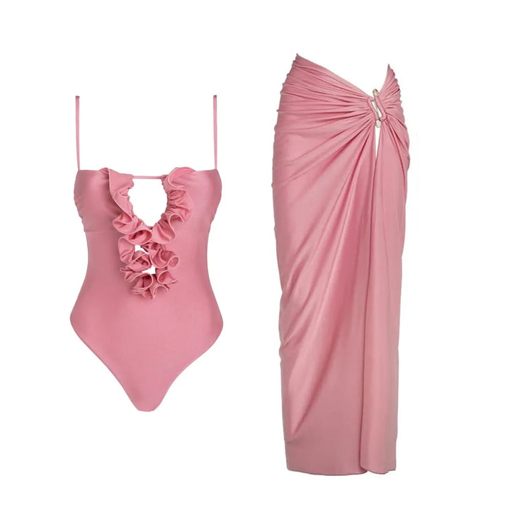 Lara Sexy One-Piece Swimsuit – Eleganter Badeanzug mit Cover-Up für Damen