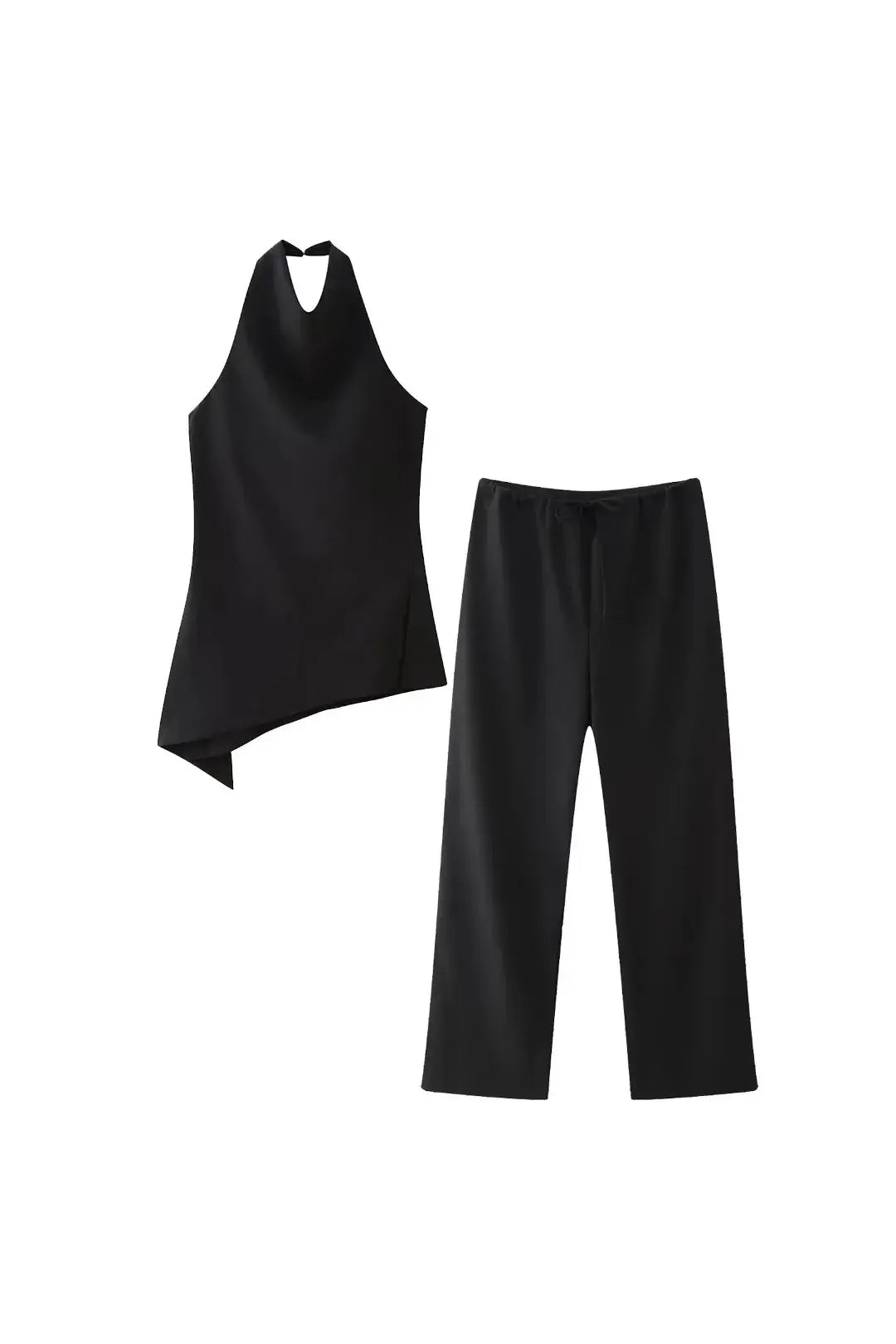 Backless Halter Pant Set – Minimal Chic Co-Ord