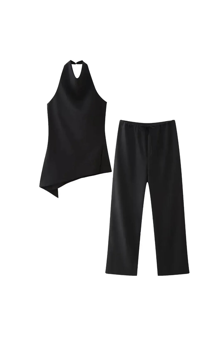 Backless Halter Pant Set – Minimal Chic Co-Ord