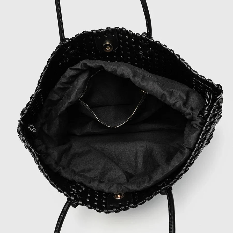 NORA – Geflochtene Shopper Tote Bag mit Top Handle