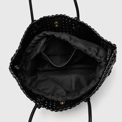 NORA – Geflochtene Shopper Tote Bag mit Top Handle – Produktansicht 5 | MIRAÉE PARIS