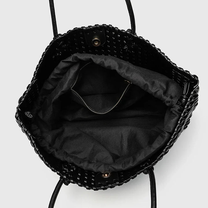 NORA – Geflochtene Shopper Tote Bag mit Top Handle