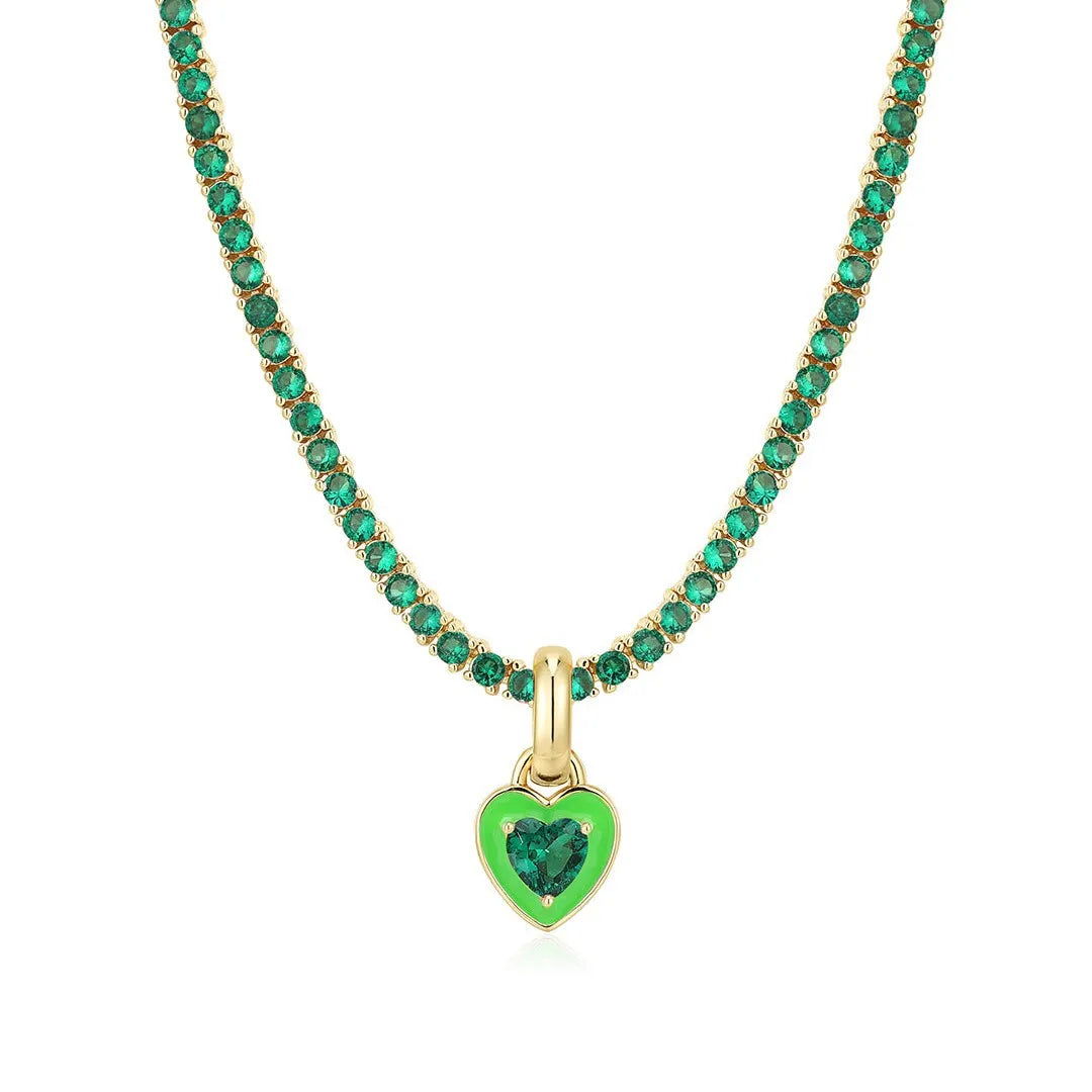 VALENTINE Heart Necklace – Herz Halskette aus Titanstahl mit Zirkonia