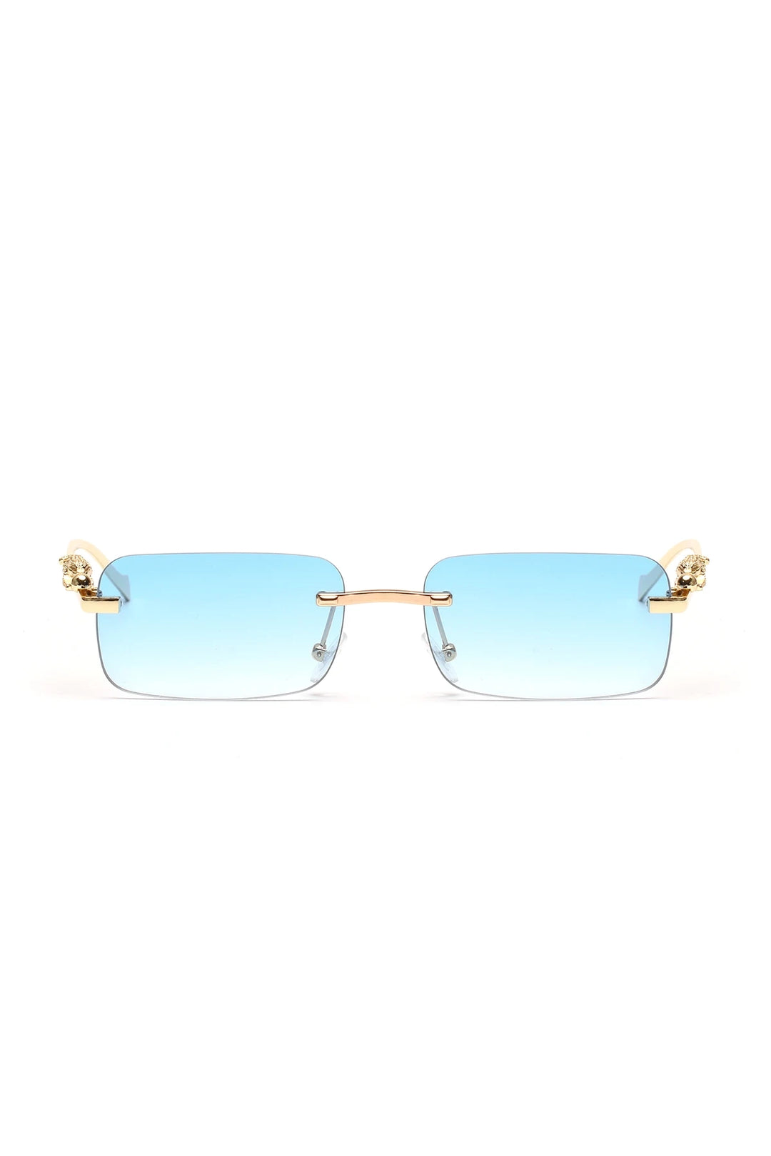 Ruiao rimless sunglasses UV400 fashion square metal glasses for men women designer man's brand sun glasses shades for outdoor